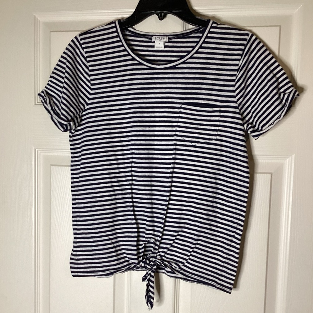 J. Crew Black / White Stripe Top